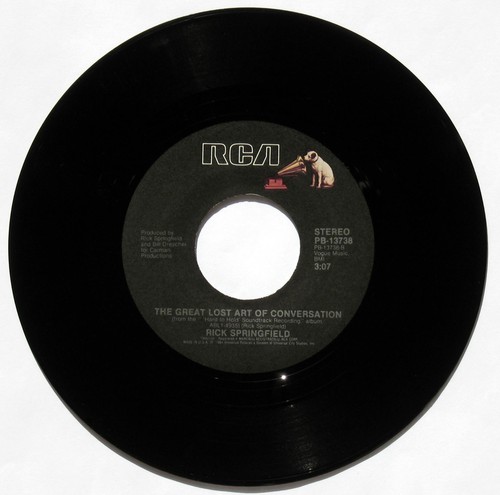 RICK SPRINGFIELD LOVE SOMEBODY ORIGINAL 1984 7" 45 RPM RCA WITH PICTURE SLEEVE - Picture 6 of 6