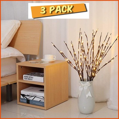 3 Pack 60 Led Branch Decorative Lights Tall Vase Filler Willow