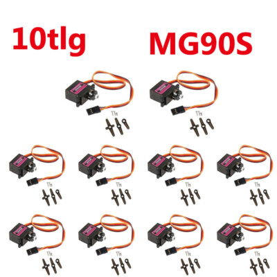 10X MG90S Getriebe High Speed Micro Servo für RC Plane Helicopter Boat Auto XS