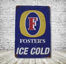 Foster's Vintage Style Tin Metal Bar Sign Poster Man Cave Collectible New
