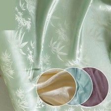1 Yard X 1.14 meter Bamboo Leaf Jacquard Silk Fabric For Gown Soft Silk Viscose