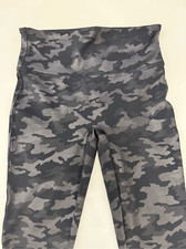 Spanx Womens Black Camouflage Camo Print Pull On High Rise Leggings Size Small