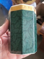 Wamsutta Baroque Damask Green Gold Bathroom Vanity Ceramic 8 Sided Cup - JAPAN