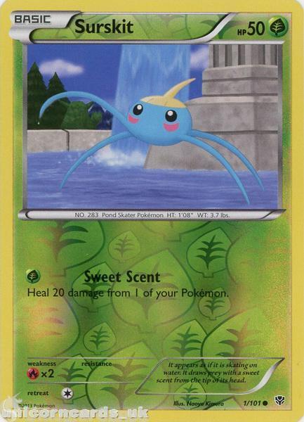 Surskit 1/101 Plasma Blast Reverse Holo Mint Pokemon Card