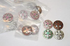 Wholesale Lot 48 Pieces Enmon Rhinestone Cross Concho Leather Silver Belt