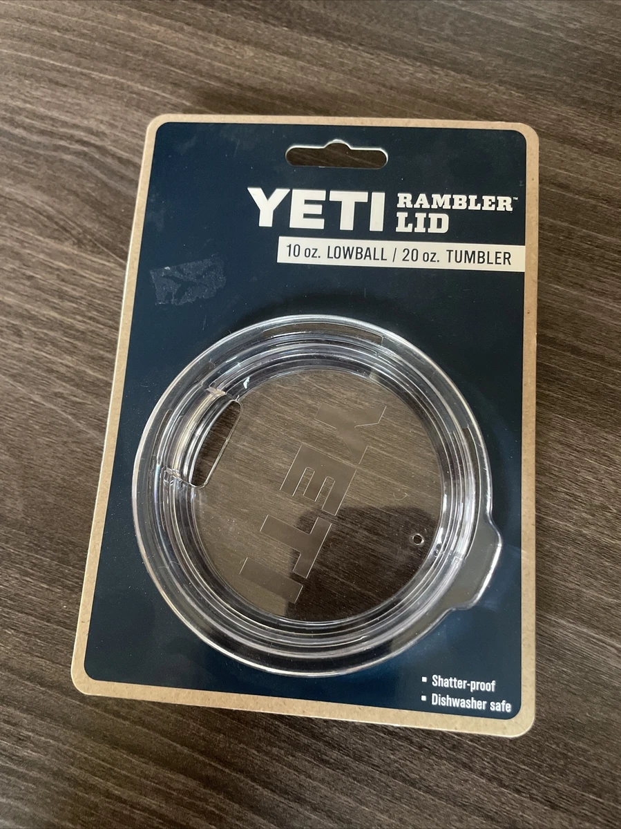 YETI Rambler Replacement Lid, Brand New for 10oz Lowball/20oz Tumbler Clear