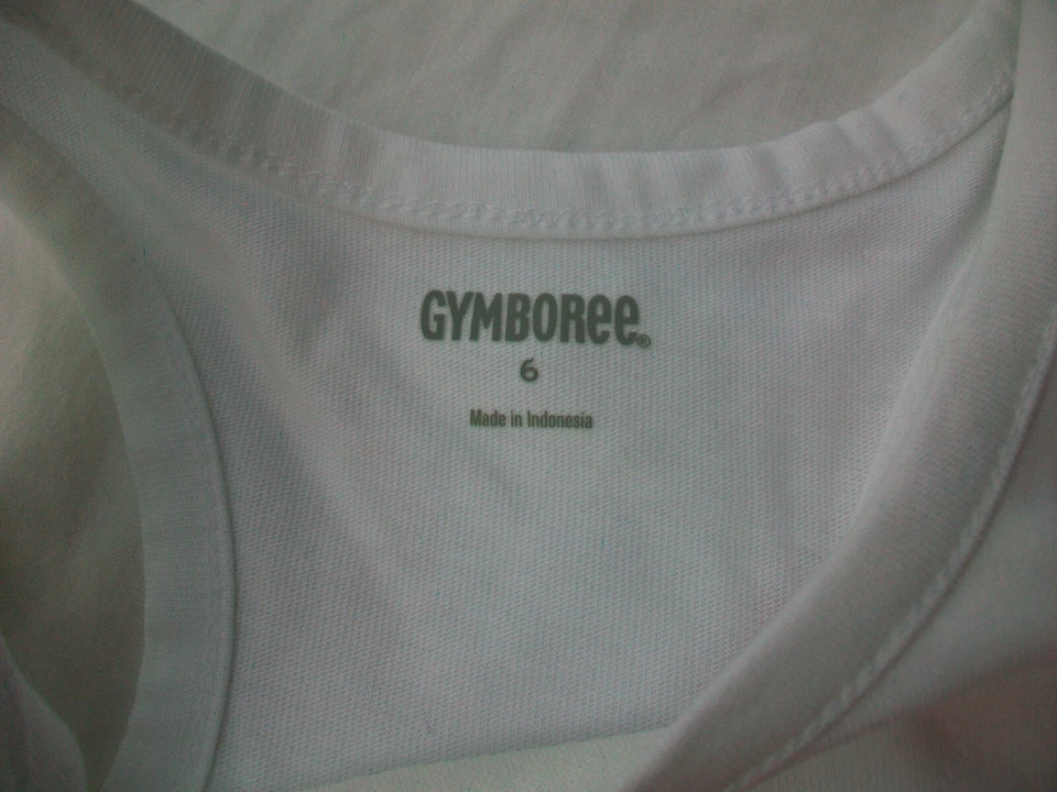 Gymboree Tank Top Lookin Sharp Sz 5 6 White Sequin Cactus Accent Applique Hi Low - Image 3 of 4