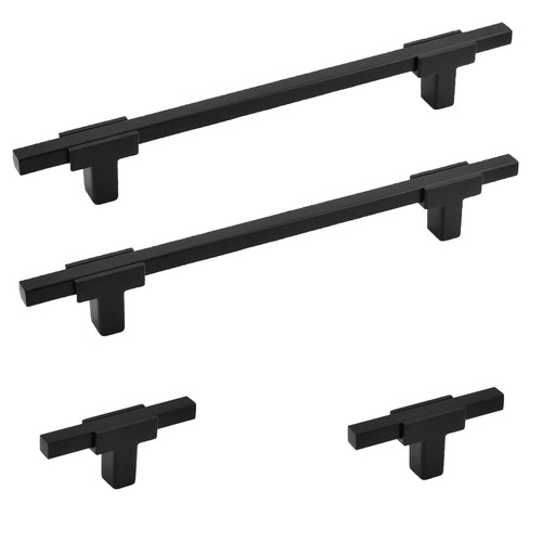 T Bar Handles Slimline Rectangular Kitchen Handles Cupboard knob Glossy Handles - Picture 17 of 34
