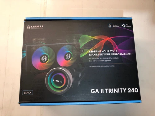 Lian Li GA II Trinity 240 AIO Cooler. Used once for testing. Excellent condition