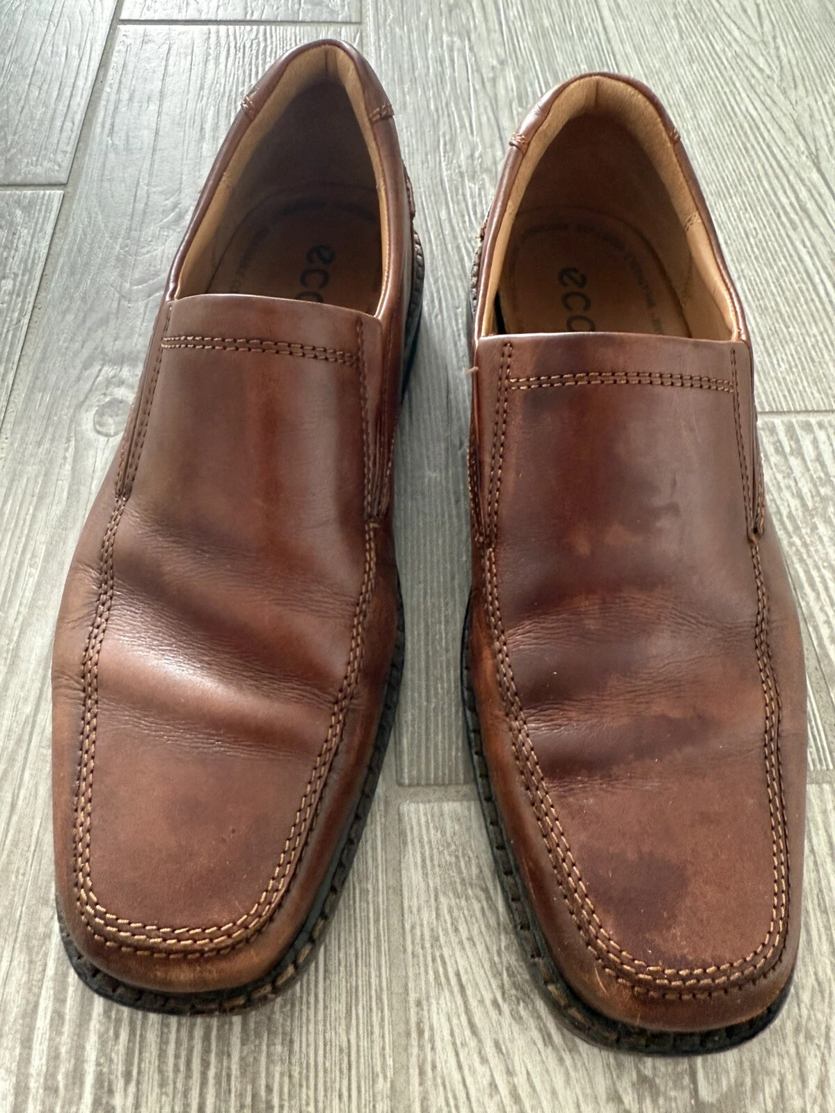 Mocassino slip on Ecco Holton punta grembiule colore ambra EU 44 US 11