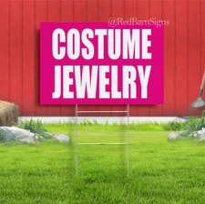 COSTUME JEWELRY Advertising Yard Sign bracelet earrings necklace