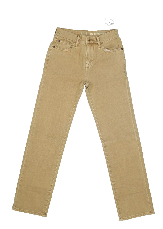 Tan Brown Denim Stretch Pants Youth Boys 10 Slim