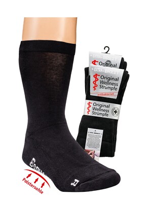 2-10 Extra-Breite Diabetikersocken Antibakterielle gegen Geruch mit Polstersohle
