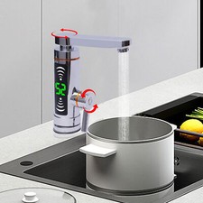 3000W Electric Hot Water Heater Faucet Tankless Instant Kitchen Bathroom Tap