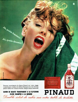 Advertising 120 1963 Pinaud Paris Beauty Soap & Elixir Shampoo
