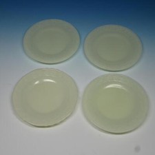 McKee Glass - Laurel French Ivory - 4 Bread and Butter Plates - 5  inches