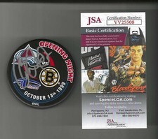 Claude Lemieux Signed Colorado Avalanche 1999 Opening Night Puck JSA COA