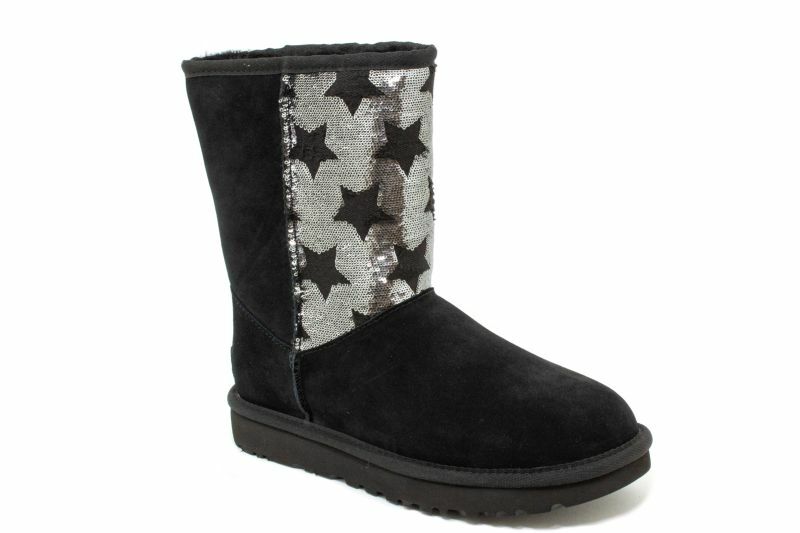 UGG Woman Classic Short Black Sequin Stars 1111029-BLK