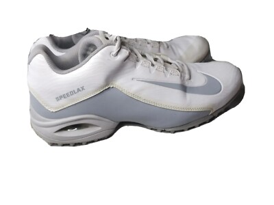 Nike Speedlax Lacrosse Cleats Shoes Women's Size 10 White Silver  807158-100