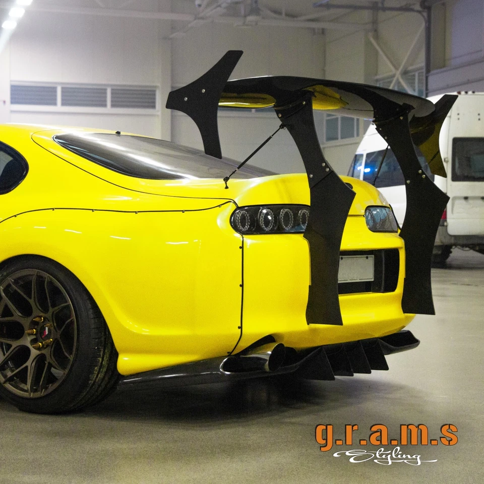 Difusor trasero estilo VOLTEX para Toyota Supra MK4 carrocería no ancha v9 Foto 4 de 4