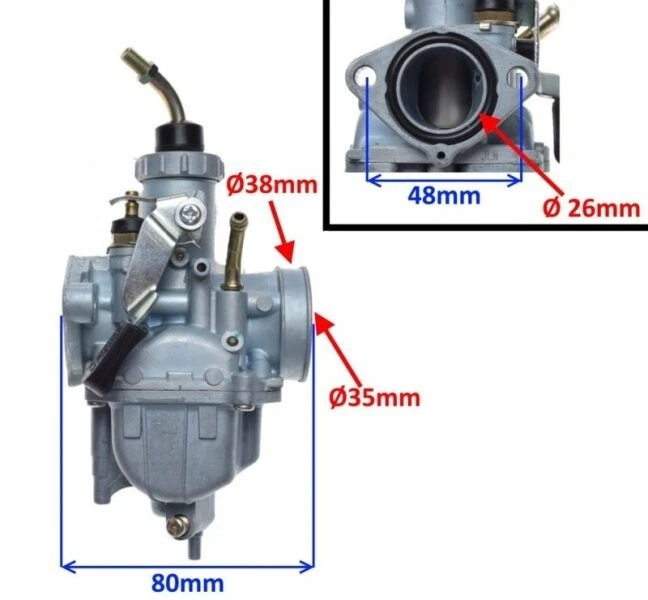 CARBURADOR YAMAHA XT 125 REPUESTO ALTA CALIDAD Foto 2 de 3