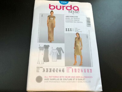 Misses Formal Fitted Evening Cocktail Prom 2 Lengths Dress Gown Sew Pattern 8-20