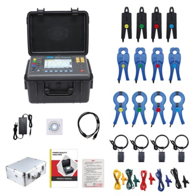 Power Quality Analyzer with Current 10mA~10.0A 0.10A~100A 1.0A~1000A 10A~6000A