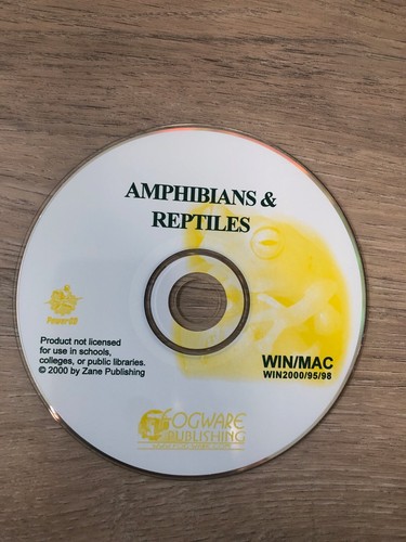 Amphibians & Reptiles - PC & MAC CD (Fogware children learn fun study)
