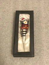 Art Glass Penguin Wine Stopper