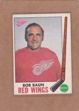 1969-70 O PEE CHEE HOCKEY BOB BAUN #57 RED WINGS VGEX *A29518