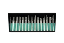 TMAX 30p Medium Diamond Burr Set Drill Bits 120 Grit Compatible for Dremel