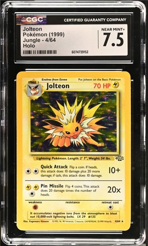 Jolteon (Unlimited) graded CGC 7.5 for sale on eBay
