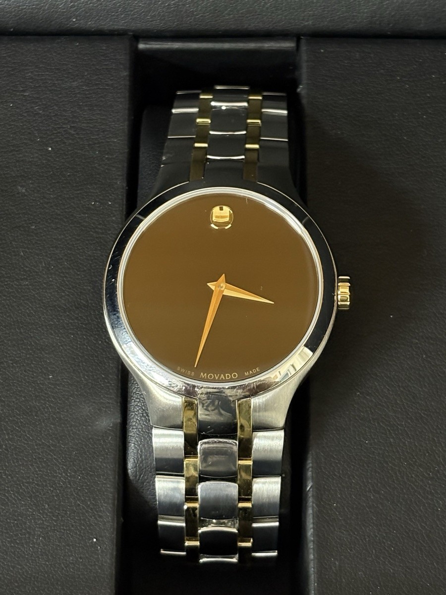 Movado 01.1.19.1325 Black Museum Dial Classic Two Tone 39mm  display picture 3