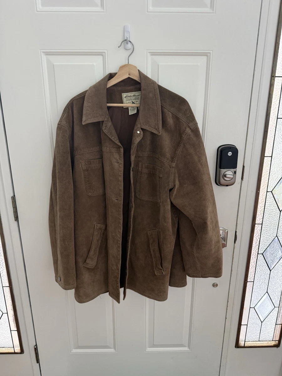 Eddie Bauer Brown Coats, Jackets & Vests Suede Outer Shell for