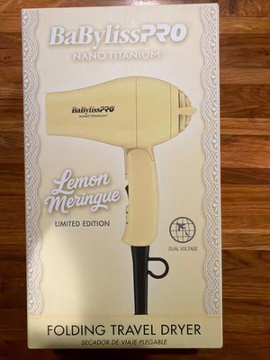 Babyliss Pro Nano Titanium Travel Hair Dryer, dual wattage Blow Dryer NIB