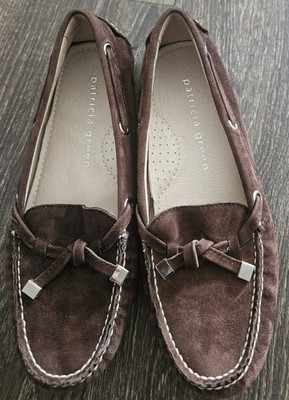 Patricia Green Womens Brown Suede Driving Moccasins Loafers Flats Size 36  5.5-6