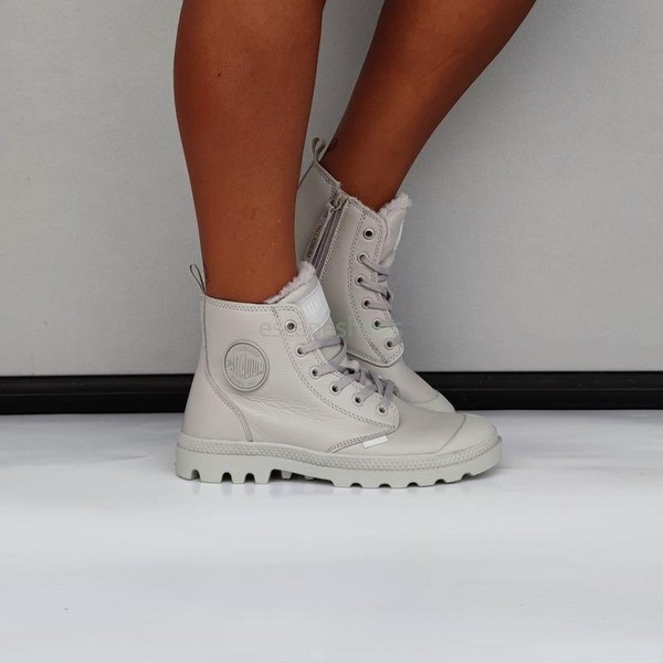 Women Palladium Boots Beige Leather 42