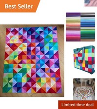 Multicolored 200 PCS 4"x4" Precut Cotton Squares - Ideal for Crafts Quilting