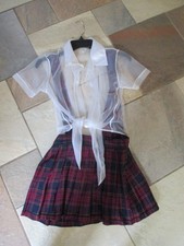 Escante Naughty School Girl Plaid Skirt Halloween Costume, Brittney Spears, M