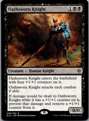 Oathsworn Knight 98 Rare Throne of Eldraine Magic: The Gathering Lightly Played