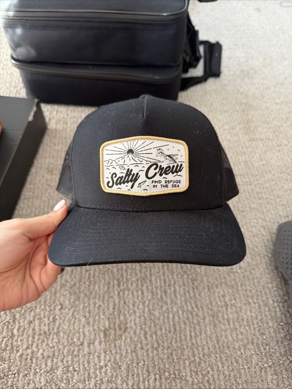 Salty Crew The Classics Trucker Hat Black Mesh Back Snapback