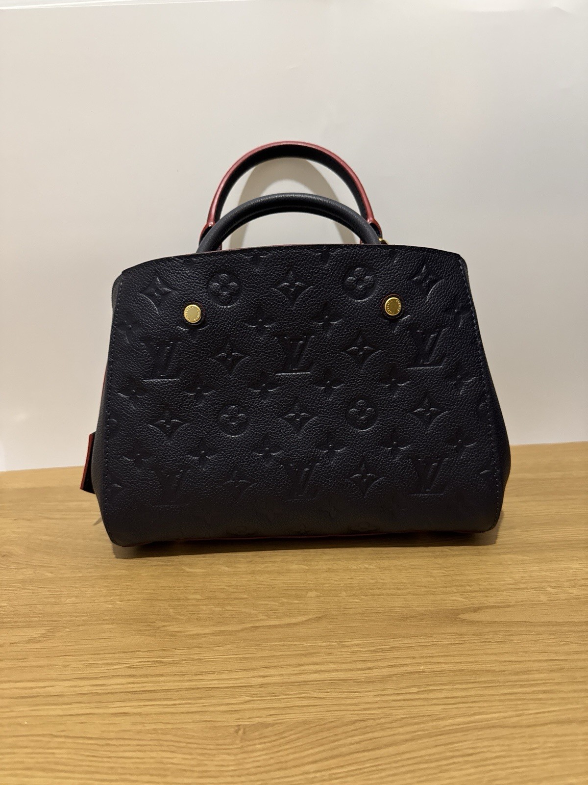 Louis Vuitton Montaigne Crossbody BB Navy Leather Monogram Empreinte image 2