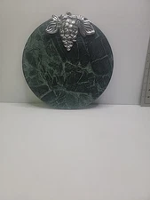 Metak And Marble Classic Round Marble Cheese  Board 12 inch. Beautiful. 