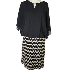 Perception Blouson Mini Cocktail Dress Size 12 Rhinestones Open Shoulder