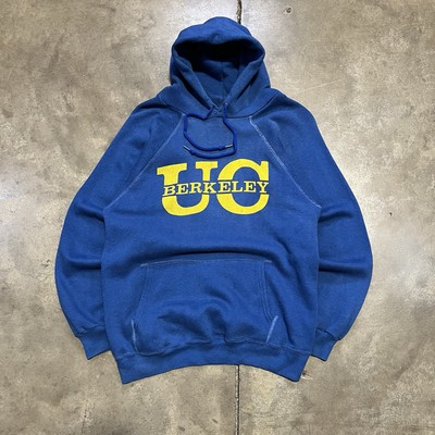 Vintage UC Berkeley Sweatshirt Small Blue Raglan Hoodie Logo College 70s 80s USA