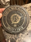 Vintage Bronze WORLD WAR 1 GRAVE STONE MARKER , 1917 - 1918
