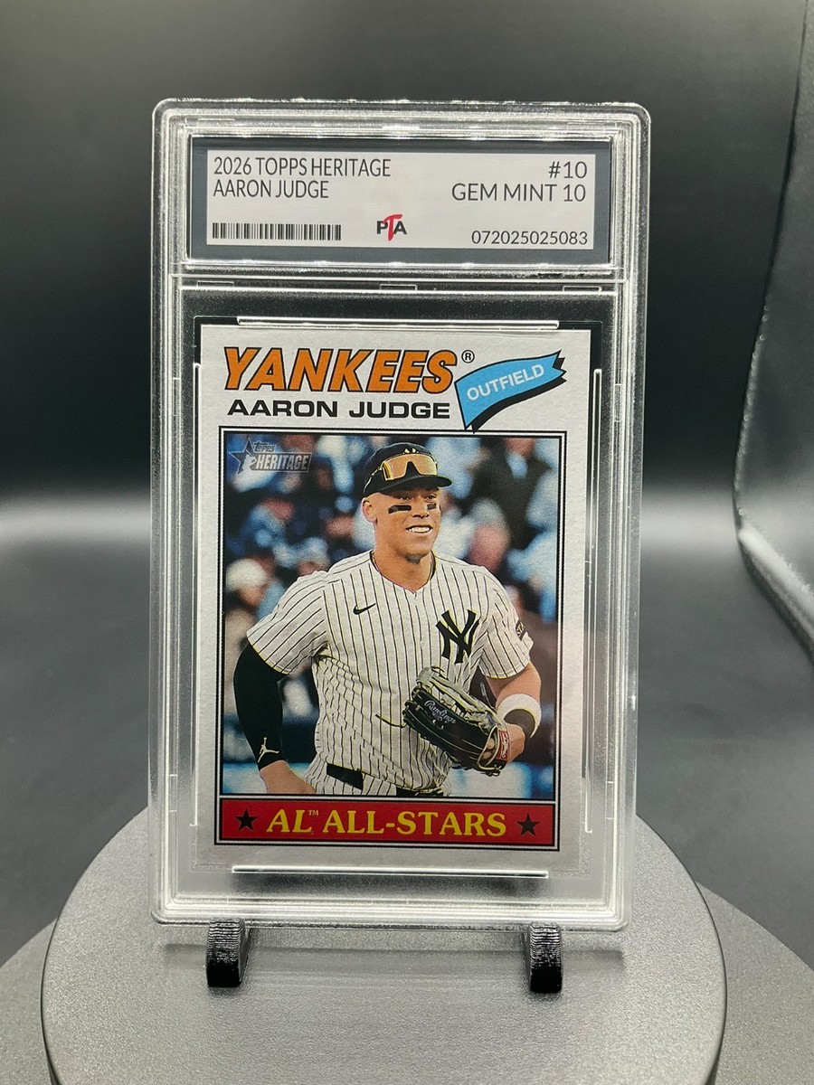 2026 Topps Heritage #10 Aaron Judge, New York Yankees GRADED GEM