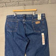 Wrangler Cowboy Cut Original Fit Jeans Mens 42x32 Blue Denim Straight Leg 13MWZ