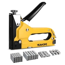 Upholstery Staple Gun Heavy Duty, YEAHOME 4-in-1 Stapler with 4000 Staples,
