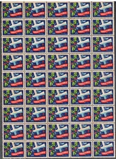 USA 1949 WX146, 5x9 Blk Top Edge *Dove and Holly* TB Christmas Seals OG VF MLH**